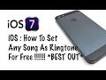 IOS 7 How To Set Any Song As Your Ringtone On Your IPhone NEW TUTORIAL 100 WORKING
