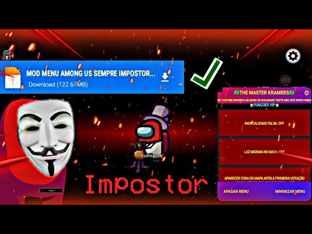 NOVO HACK PARA AMONG US  NOVO MOD MENU 100% ATUALIZADO 2021