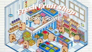 FRESH FRUIT SHOP | 3D DIY STICKER SCENE | RELAXING MINIATURE STICKERS