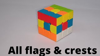Make All flags & crests pattern on Rubik's Cube without Algorithm