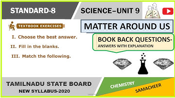 8th science chemistry book back answers unit 9 matter around us