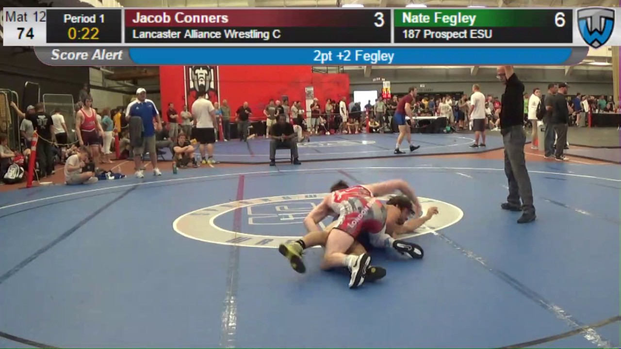 1085 Open Men 74 KG Jacob Conners Lancaster Alliance Wrestling C vs