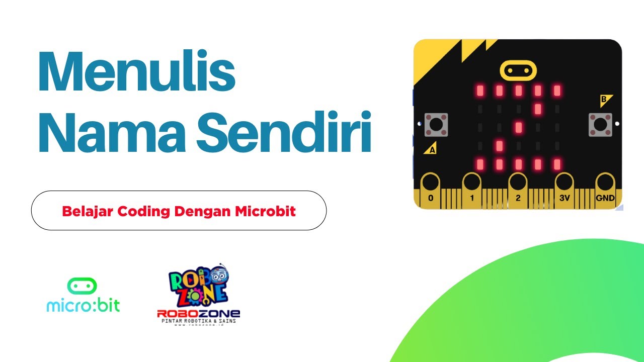 Belajar Microbit #3: Menulis Nama Sendiri - YouTube