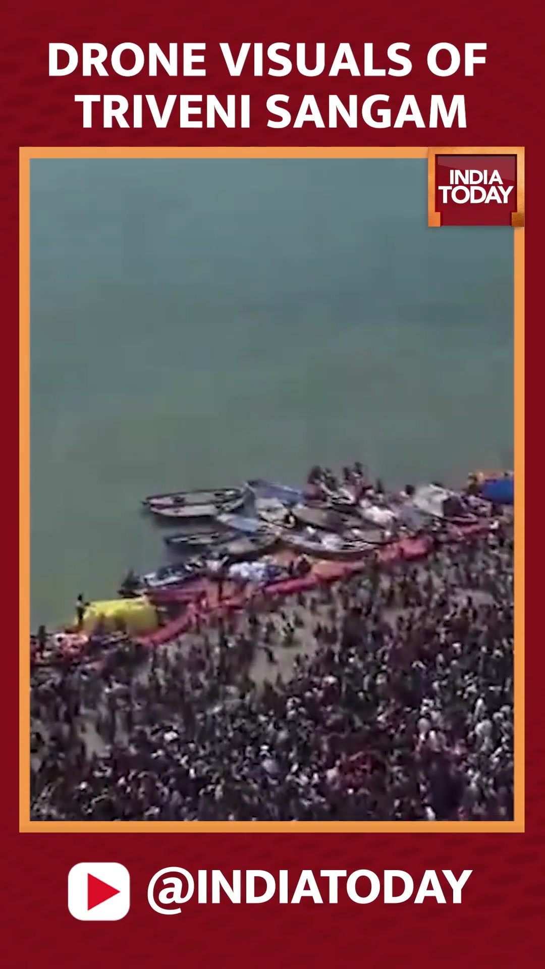 Drone Visuals Of Maha Kumbh Mela Kshetra, Triveni Sangam, Ahead Of The Second Amrit Snan