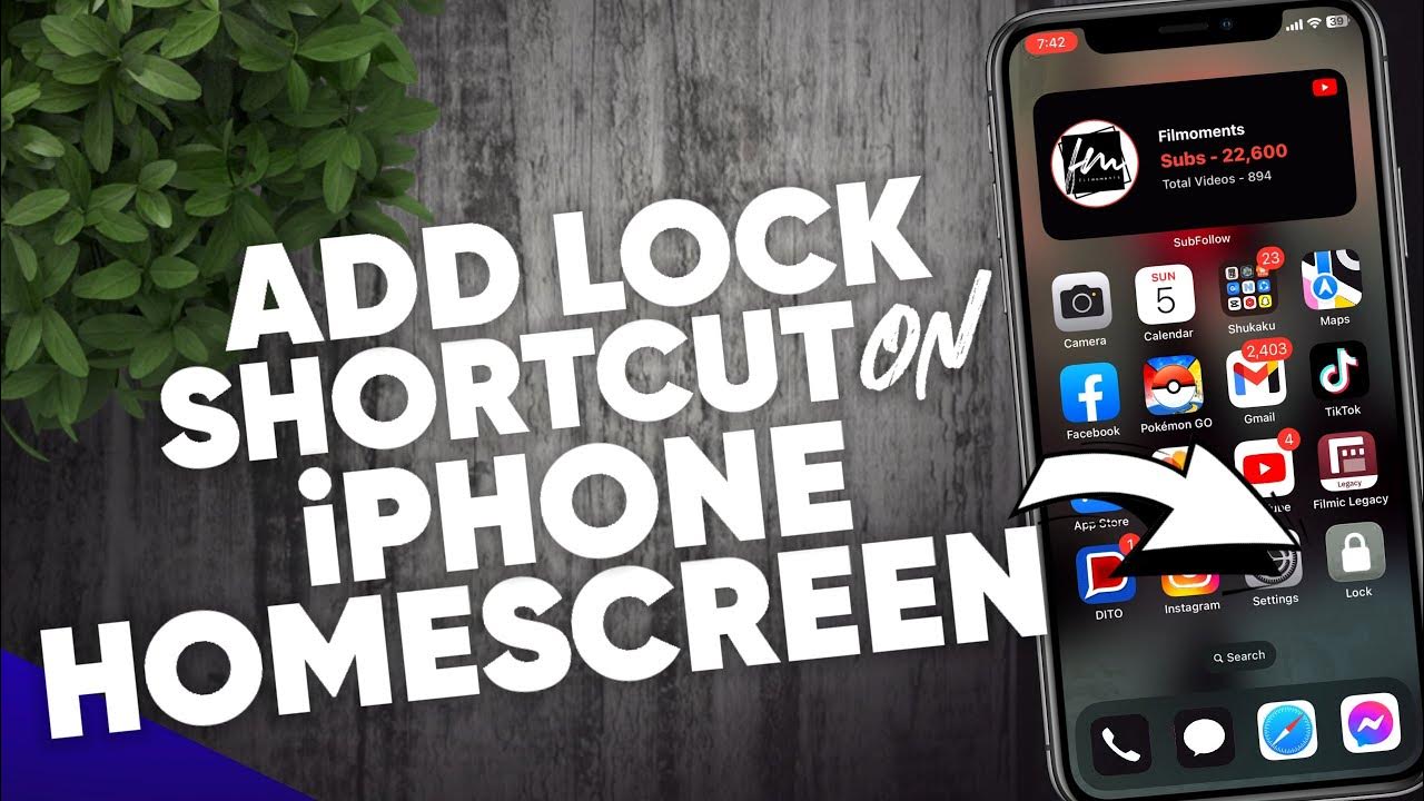 how-to-add-lock-shortcut-icon-on-iphone-homescreen-youtube