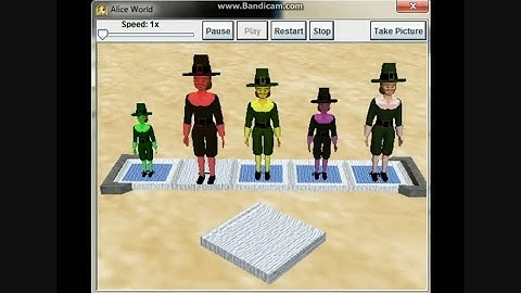 Alice 2.2 - Sorting objects by height (sortarea obiectelor dupa inaltime)
