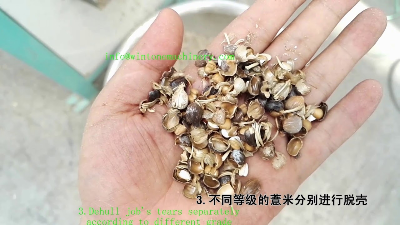 Job's Tears Hulling Machine Chinese Pearl Barley Dehuller Coix Seed