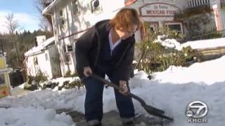 Weaverville Residents Celebrate Snow