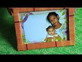 How to make cardboard photo frame  craft along with sangita  arts  craft work