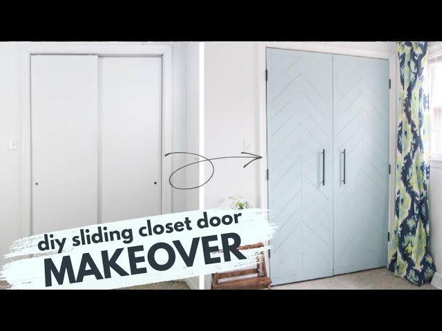Extreme Sliding Closet Door Makeover, Convert Standard Door To Sliding Door