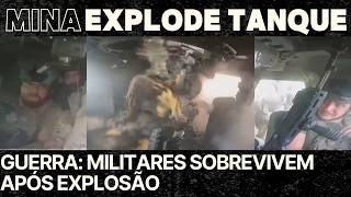TANQUE EXPLODE APÓS PASSAR POR CIMA DE UMA MINA TERRESTRE