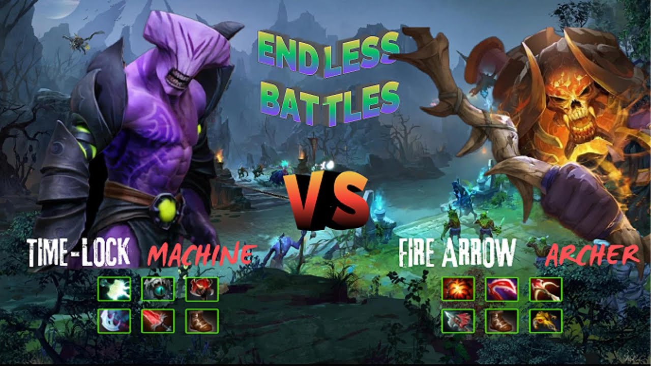 Amazing Battles BETWEEN TIME-LOCK Machine Faceless Void vs FIREARROW Archer CLINKZ With burning army