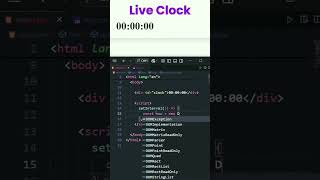 Display Current Time Using JavaScript (Live Clock)