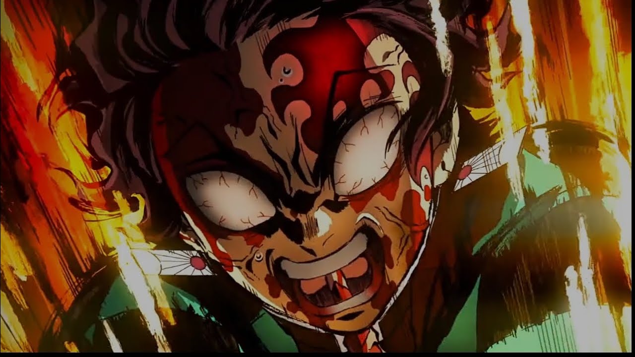 Demon slayer Tanjiro all sun Breathing techniques best fight scenes