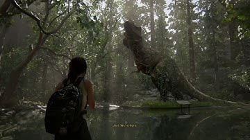 The Last Of Us Part 2 - Ellie reaction when see dinosaur (flashback)