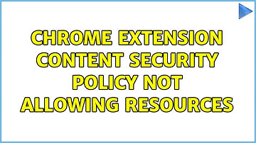 Chrome Extension Content Security Policy not Allowing Resources (2 Solutions!!)