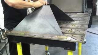 Plasma Cutting Table - DIY Downdraft Table using StrongHand Tools part1 http://www.weldingtipsandtricks.com/plasma-cutting-table.html This plasma cutting table is one of the most useful things a shop or