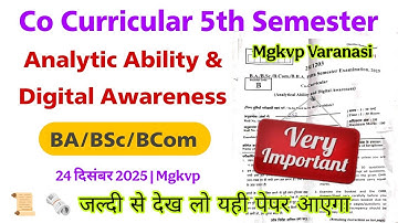 co curricular 5th semester mgkvp | analytic ability and digital awareness 5th semester mgkvp 2025-26