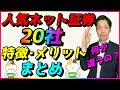 人気証券会社(ネット証券)20社の特徴＆メリットまとめ！