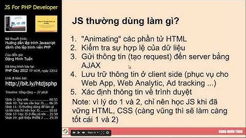 Javascript for PHP Developer   Hướng dẫn học JS cho lập trình viên PHP   phần 1 2