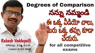 Degrees of Comparison.1Rakesh Voddepelli1full chapter. in telugu and english. all competitive exams. screenshot 5