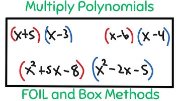 Multiply Polynomials Using FOIL and Box Method -- Algebra