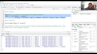 Demonstration of parts function for semipartial correlations in MRC