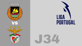 Rio Ave vs Benfica en vivo Liga Portuguesa Jornada 34