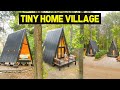 TINY HOME A-FRAME CABIN VILLAGE! (Full Airbnb Tour Of 20+ Cabins)