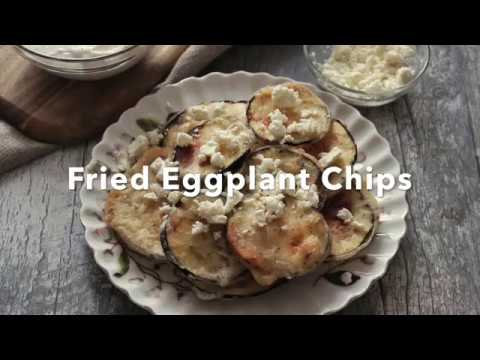 Fried eggplant chips