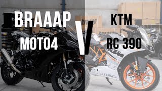 Comparison How Does The 400Cc Braaap Moto4 Stack Up Against The Ktm Rc 390?