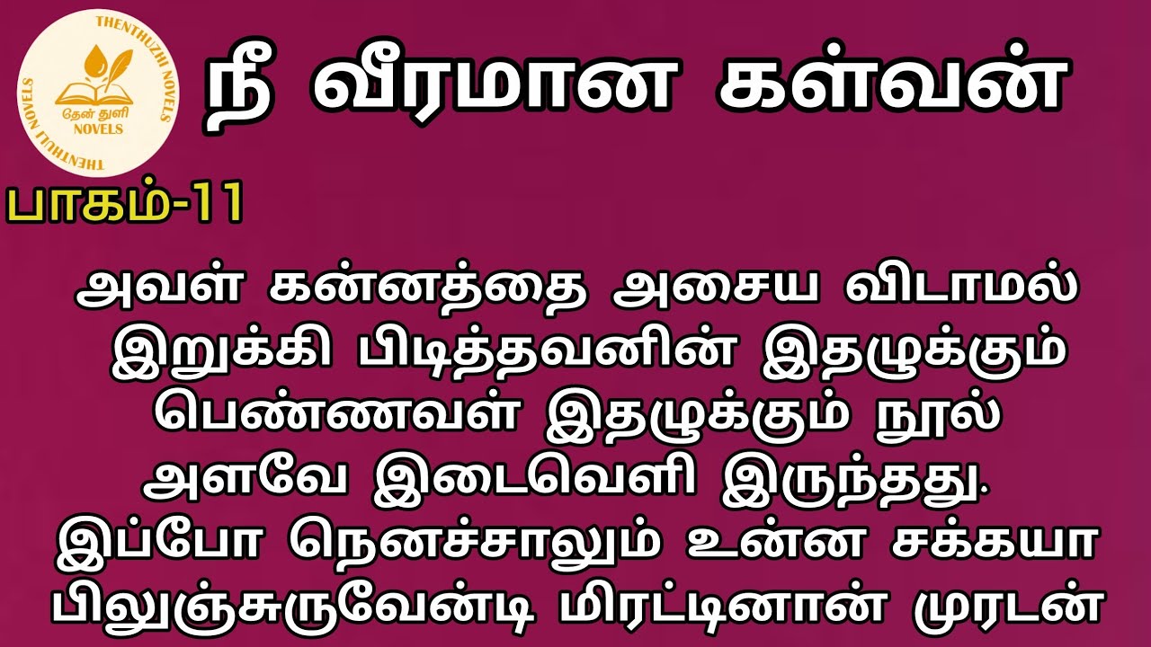 நீ வீரமான கள்வன்! | nee veeramaana kalvan! |தேன்துளி நாவல்ஸ் | பாகம்-11| தேன்மொழி | Rj மோனிகா
