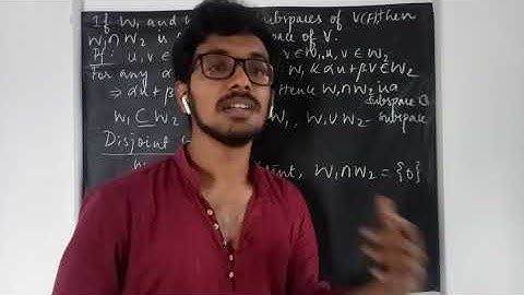 Disjoint subspaces - Lec 13 - Linear Algebra