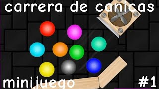 carrera de canicas (minijuego) #1 (el juego se llama sandbox 2d marble run)