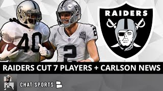 BREAKING: Raiders Cut 7 Players To Get Down To 85-Man Roster + Las Vegas Activates Daniel Carlson