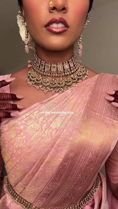 still dreaming about my manavarai wedding saree🌸💗 saree draping by jewelry i still have