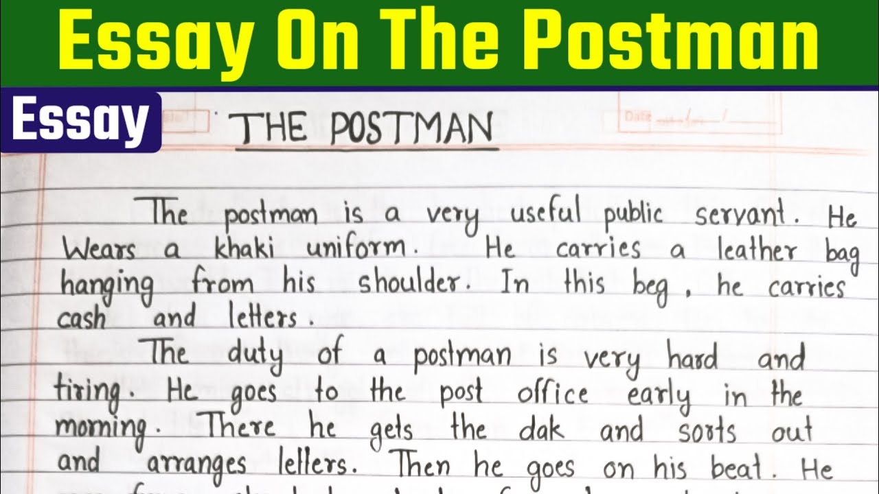 the postman essay for class 9