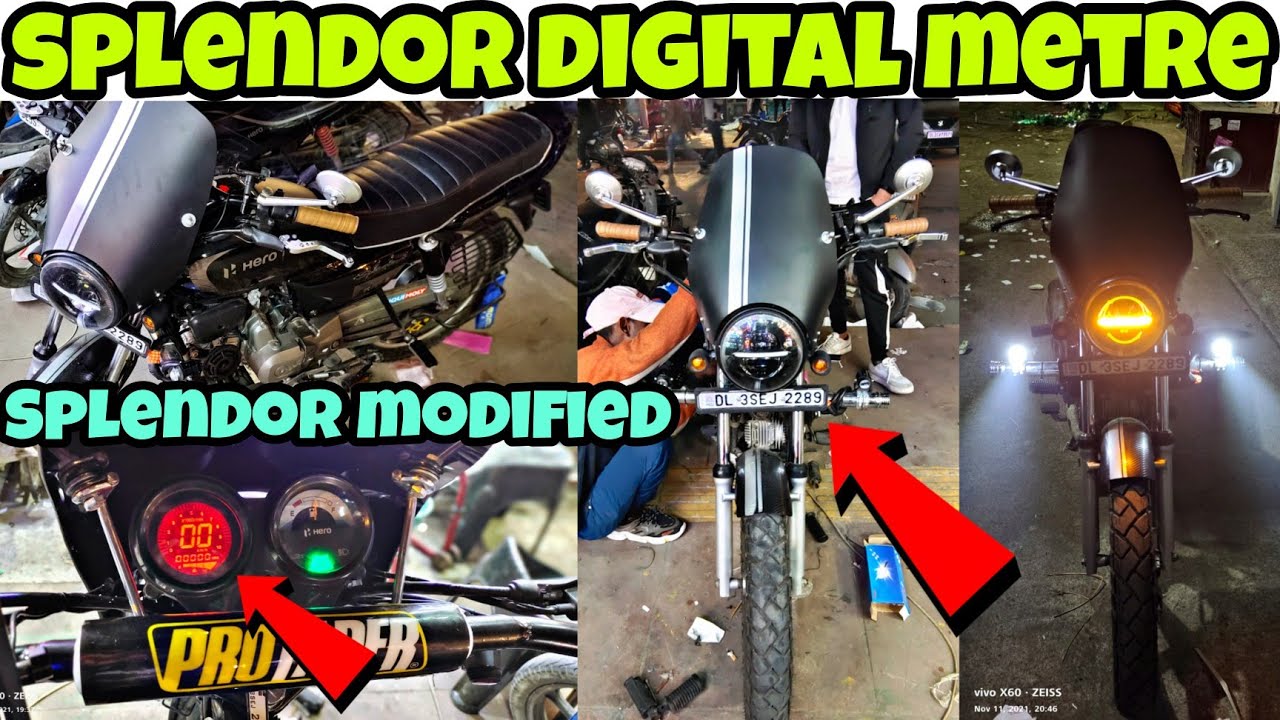 Hero splendor digital metre | Splendor Rd 350 handlebar | splendor ...