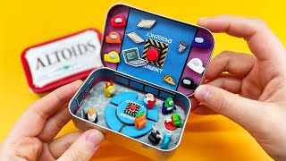 Making AMONG US Cafeteria in ALTOIDS Tin Case | Clay DIY 🍴