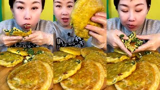 SPRING ONION AND EGG PIE 🧅🥚🥧EATING SHOW | ASMR | MUKBANG |