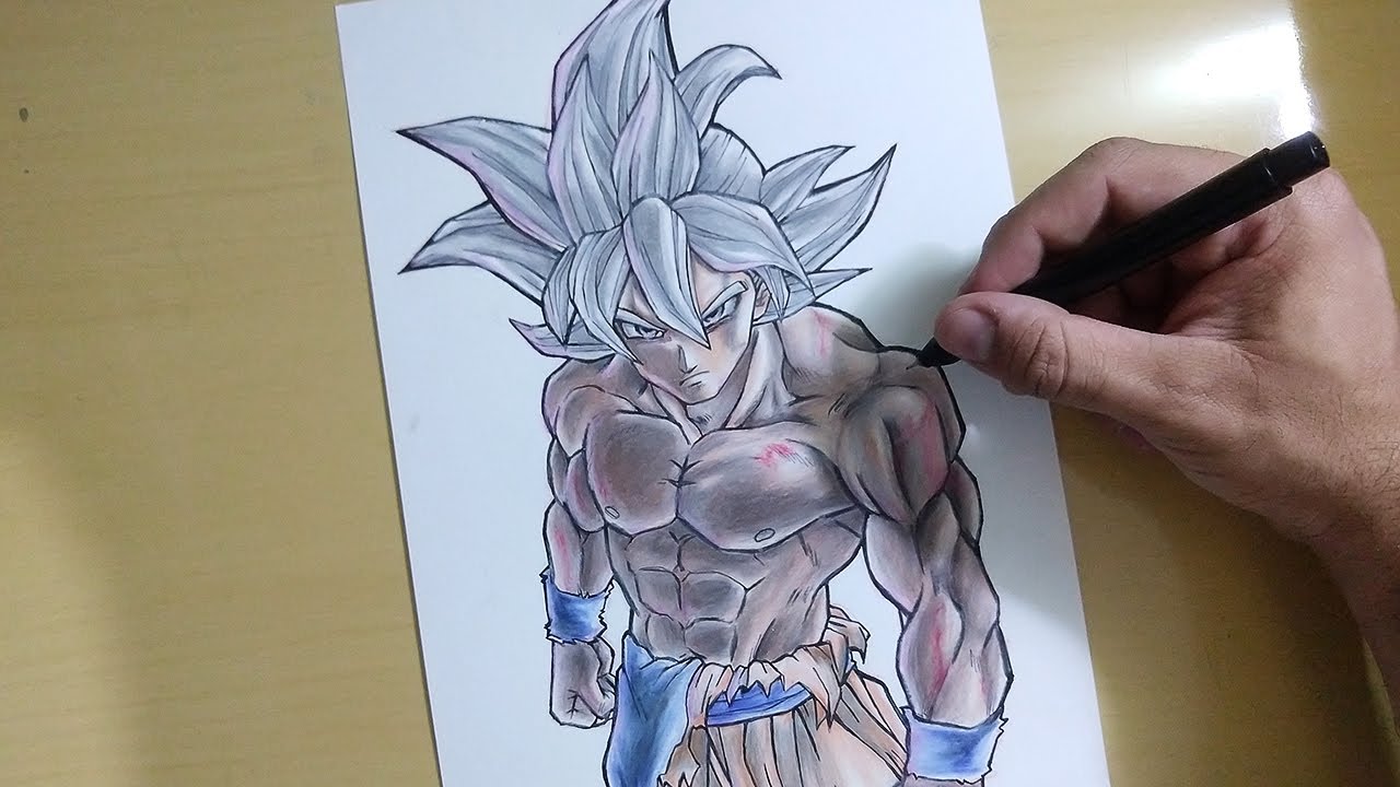 COMO DESENHAR O GOKU na versão Instinto Superior / Speed Drawing Goku ultra  instinct 