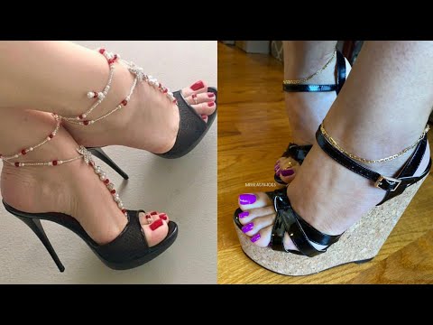Very pretty and lovely women's fee toes colors and high heels sandals ideas#2022