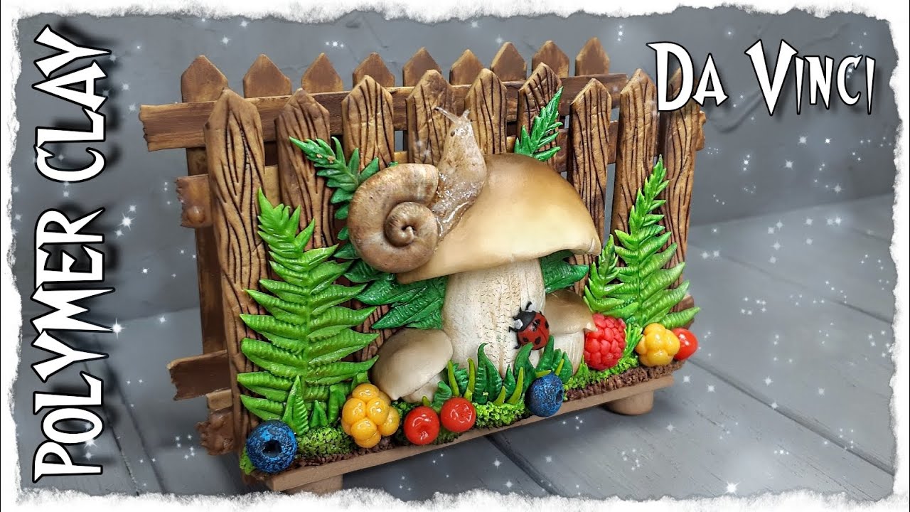 Салфетница Грибы из полимерной глины | лепка грибов из полимерной глины