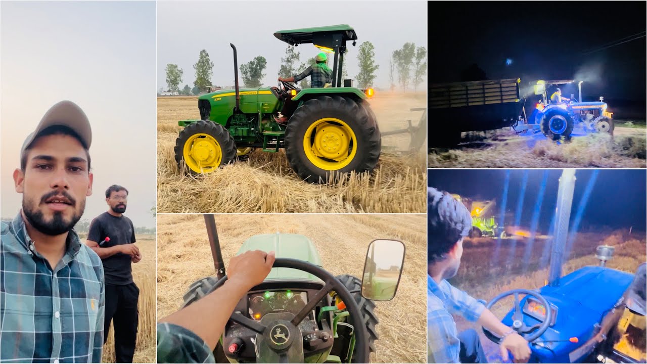 Johndeere 5210 4x4 ਤੇ ਰੀਪਰ • ਤੇਲ ਏ ਬਹੁਤ ਖਾਦਾ 6 ਲੀਟਰ • Holland ਤਾ ਜੋਰ • Punjabi Farmer
