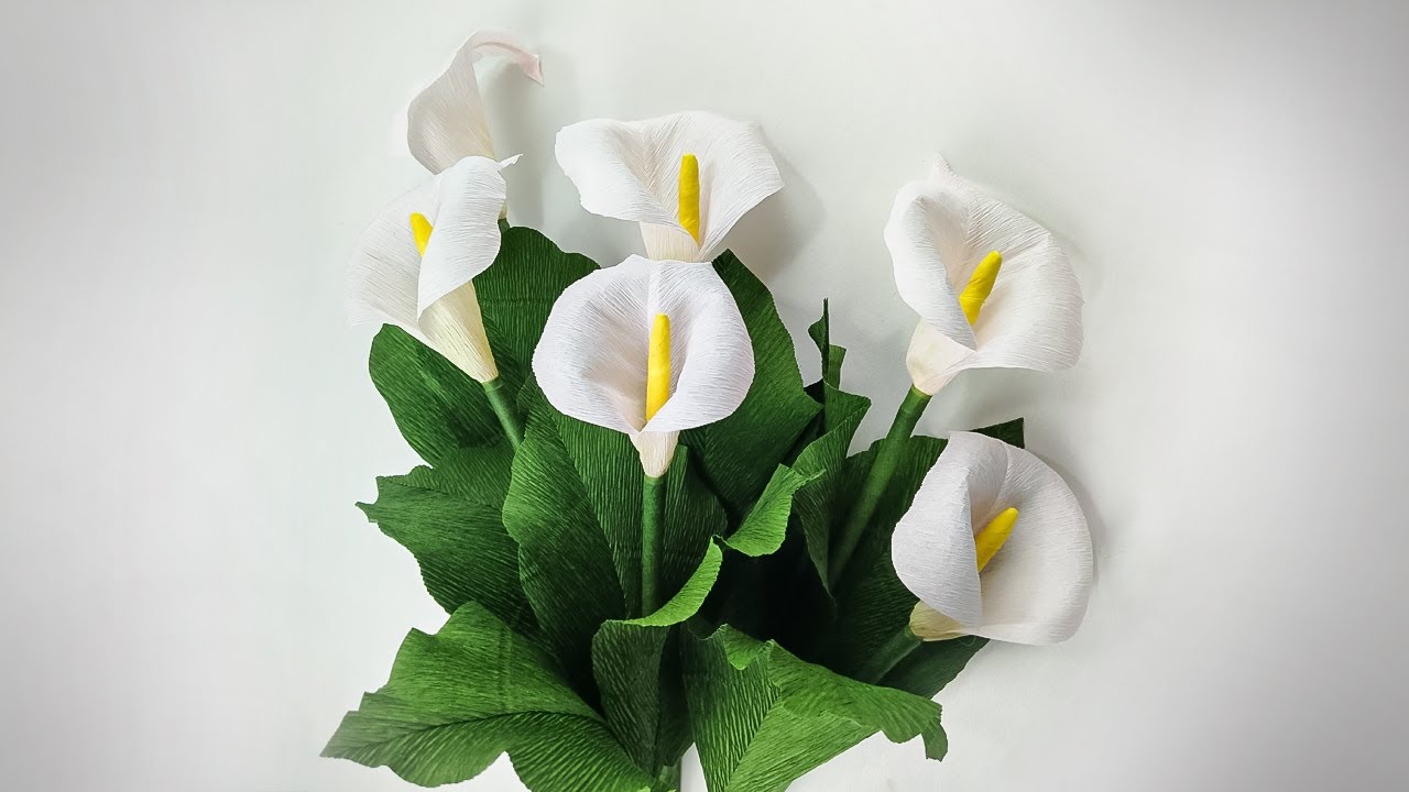 Beautiful Calla Lily Craft: How to Make Paper Flowers with Crepe Paper