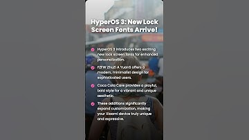Xiaomi HyperOS 3: Unlock New Lock Screen Fonts!