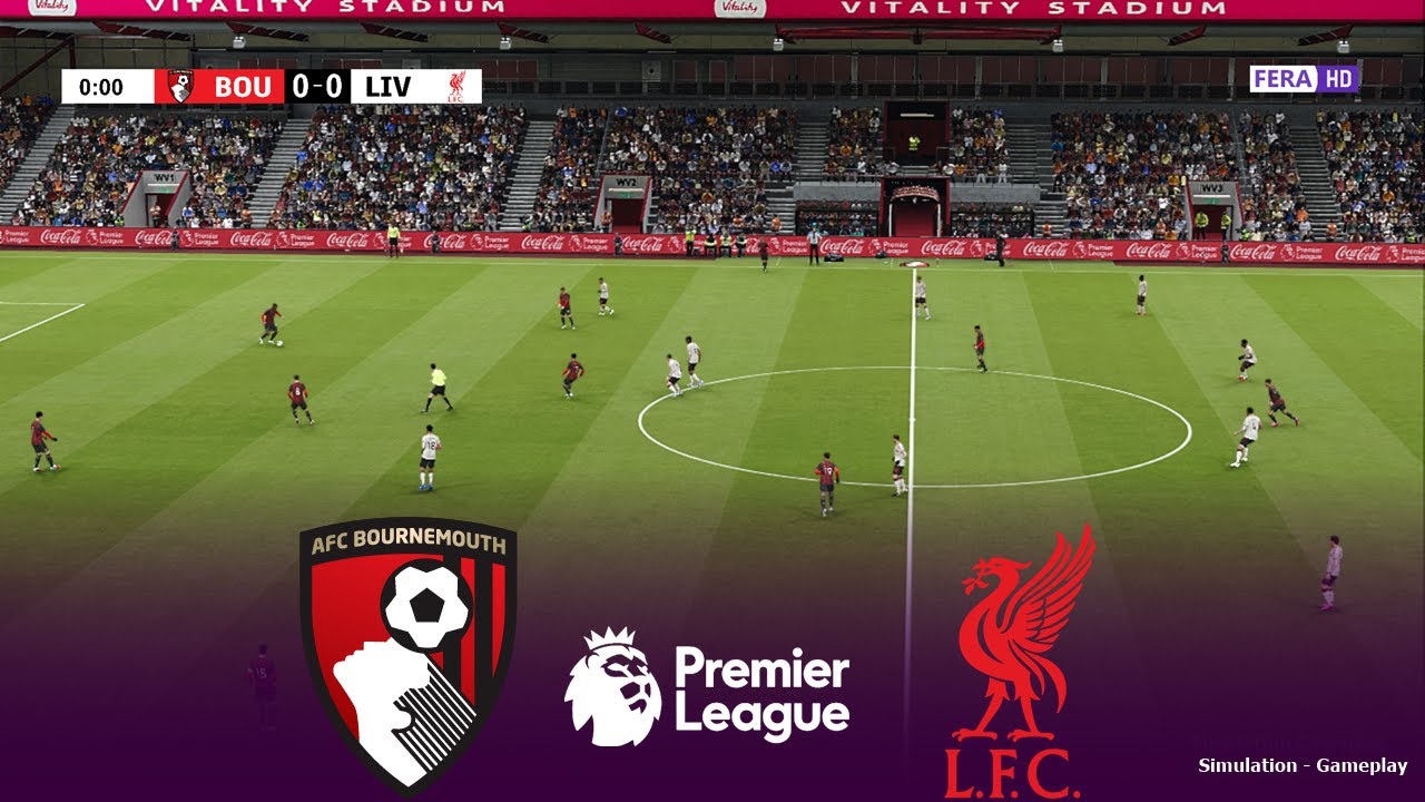 BOURNEMOUTH vs LIVERPOOL Live | English Premier League 2026 EPL | Simulation PES 2021 Gameplay