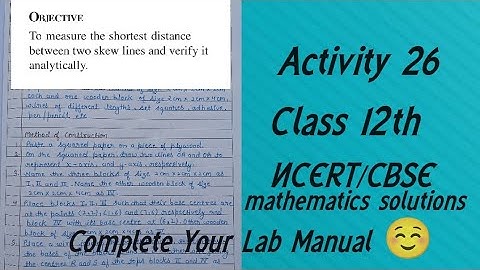 Maths Lab Activity 26 Class 12// Maths Lab Practical Class 12//Activity Solution// CBSE board #file