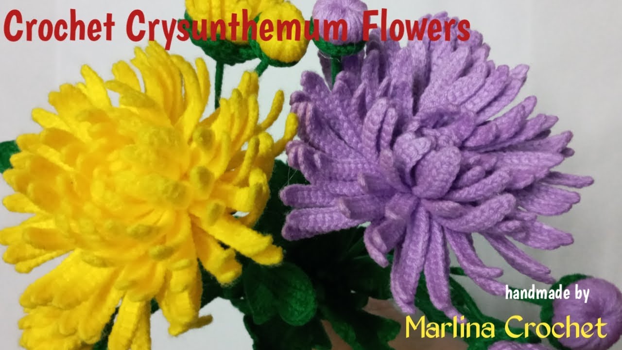 Crochet Chrysanthemum Flowers / Crochet Bunga Kekwa