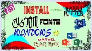 How to install custom Marvel, Iron Man & Harry Potter Fonts in Windows 10 screenshot 5
